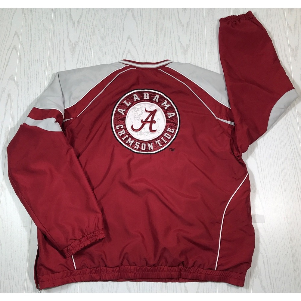 Vintage Alabama Crimson Tide Jacket  Men XL Windbreaker Red 58 Sports Pull Over